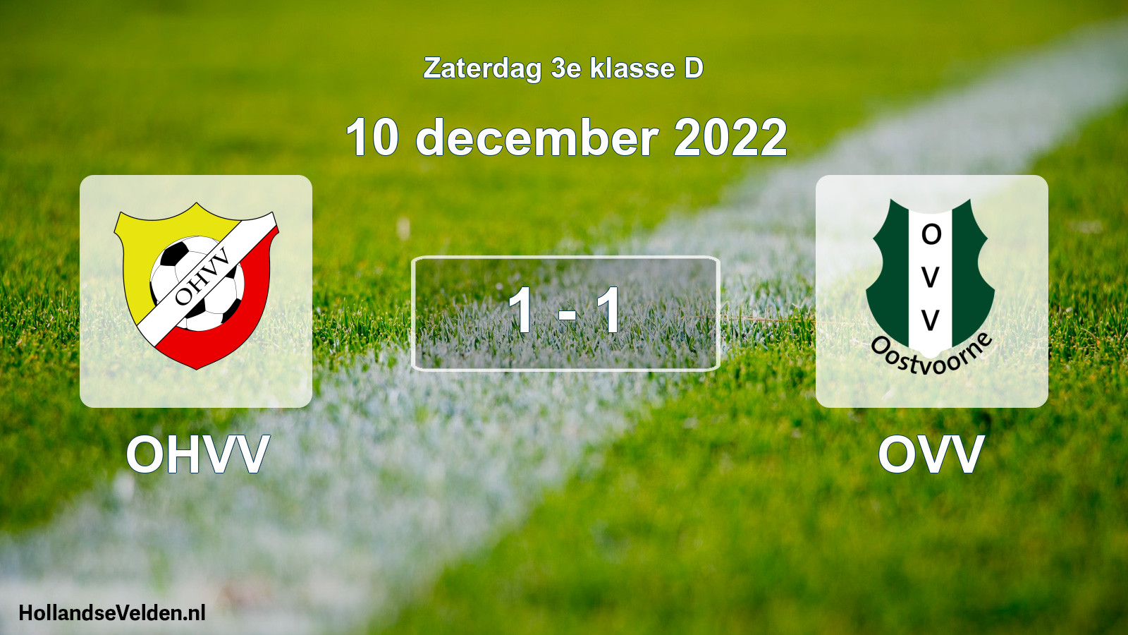 Total number of matches played: OHVV - OVV 1 - 1 (10 December 2022)
