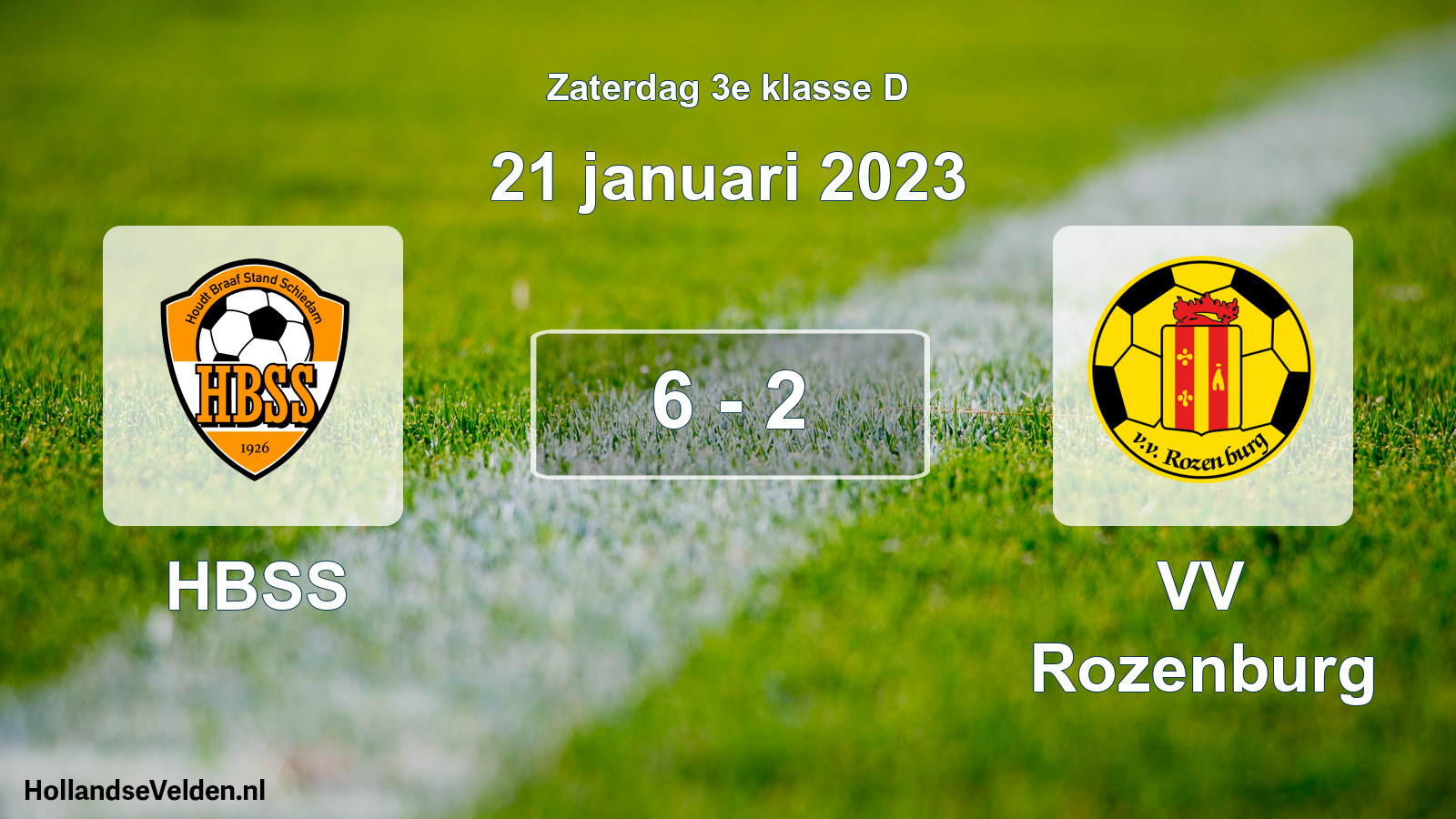 Total number of matches played: HBSS - VV Rozenburg 6 - 2 (21 January 2023)