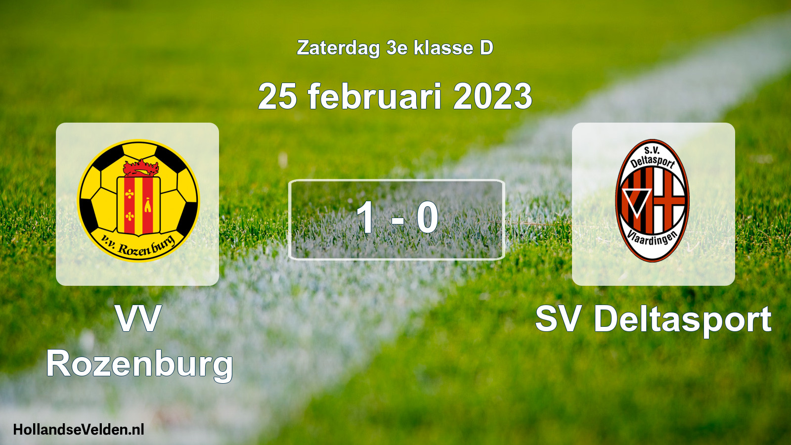 Total number of matches played: VV Rozenburg - SV Deltasport 1 - 0 (25 February 2023)