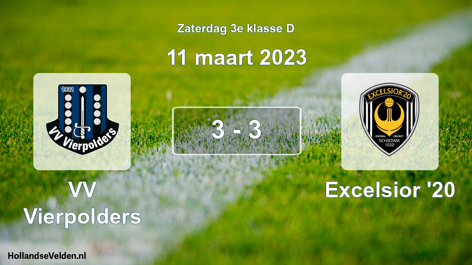Total number of matches played: VV Vierpolders - Excelsior '20 3 - 3 (11 March 2023)