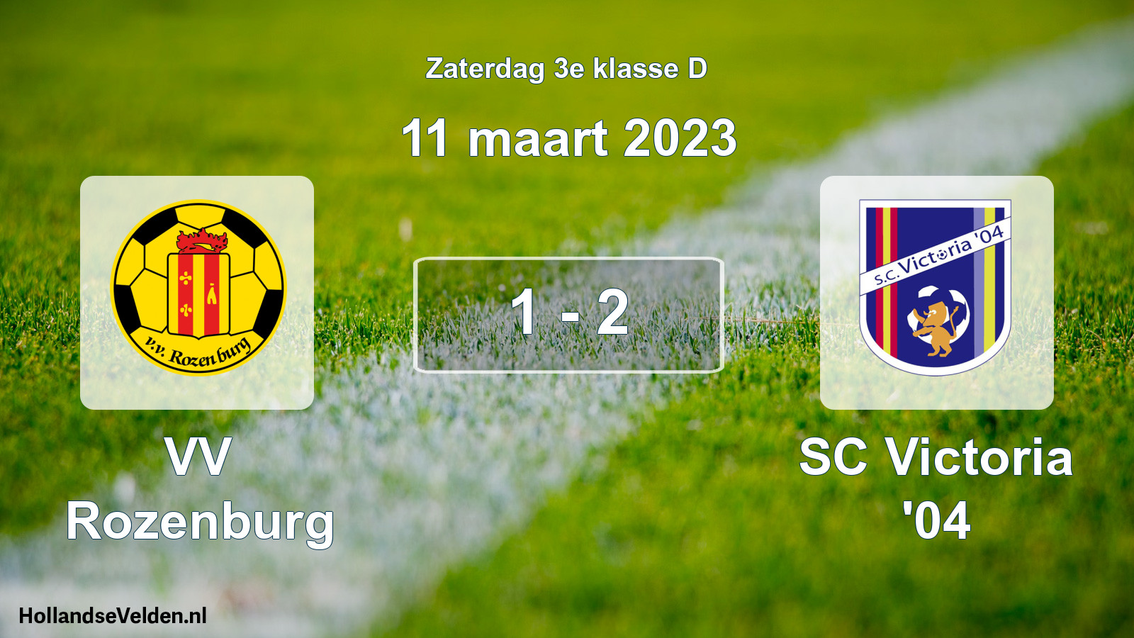 Total number of matches played: VV Rozenburg - SC Victoria '04 1 - 2 (11 March 2023)