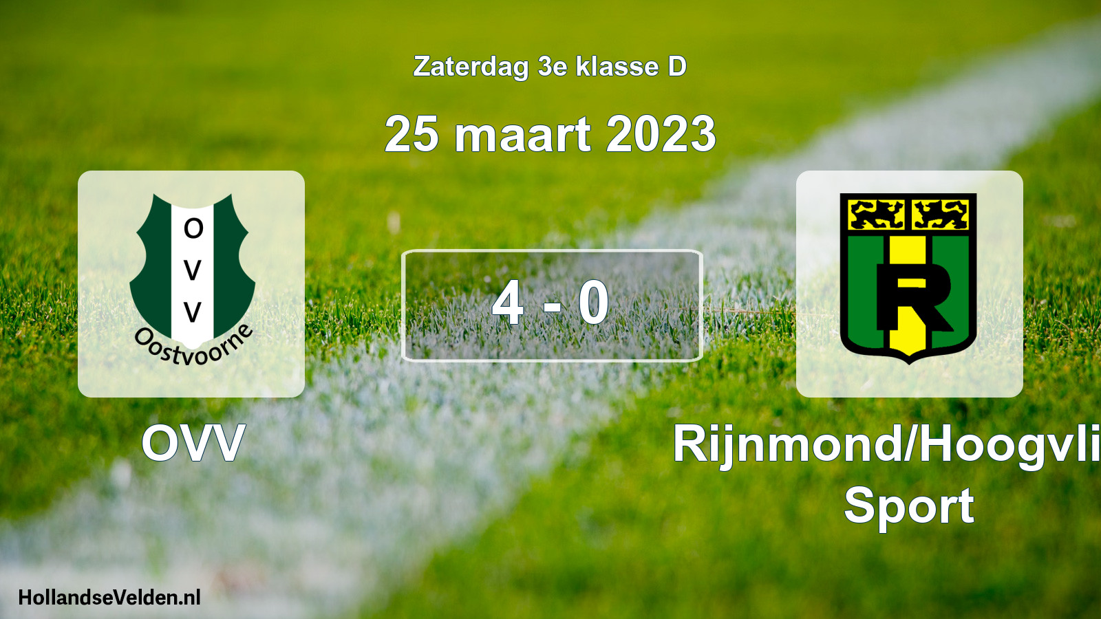 Total number of matches played: OVV - Rijnmond/Hoogvliet Sport 4 - 0 (25 March 2023)