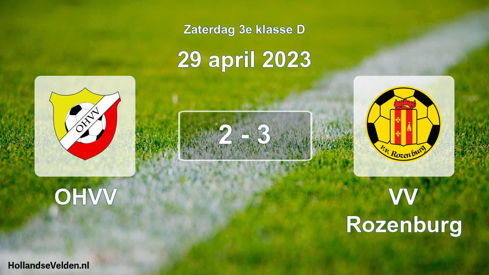 Total number of matches played: OHVV - VV Rozenburg 2 - 3 (29 April 2023)