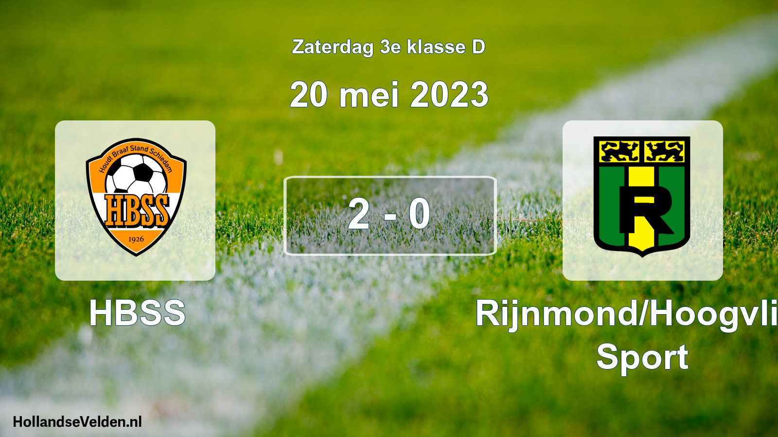 Total number of matches played: HBSS - Rijnmond/Hoogvliet Sport 2 - 0 (20 May 2023)