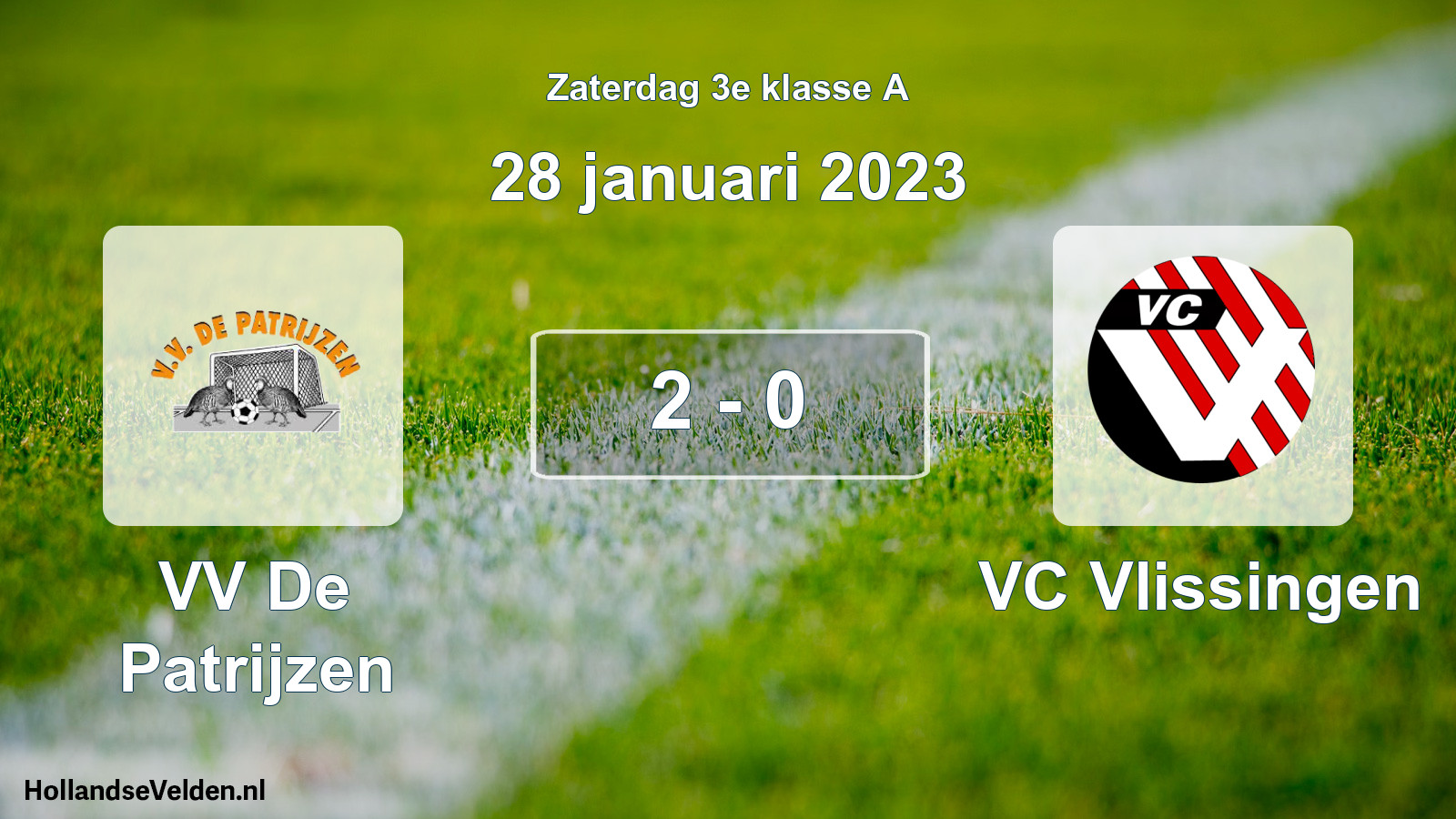 Total number of matches played: VV De Patrijzen - VC Vlissingen 2 - 0 (28 January 2023)