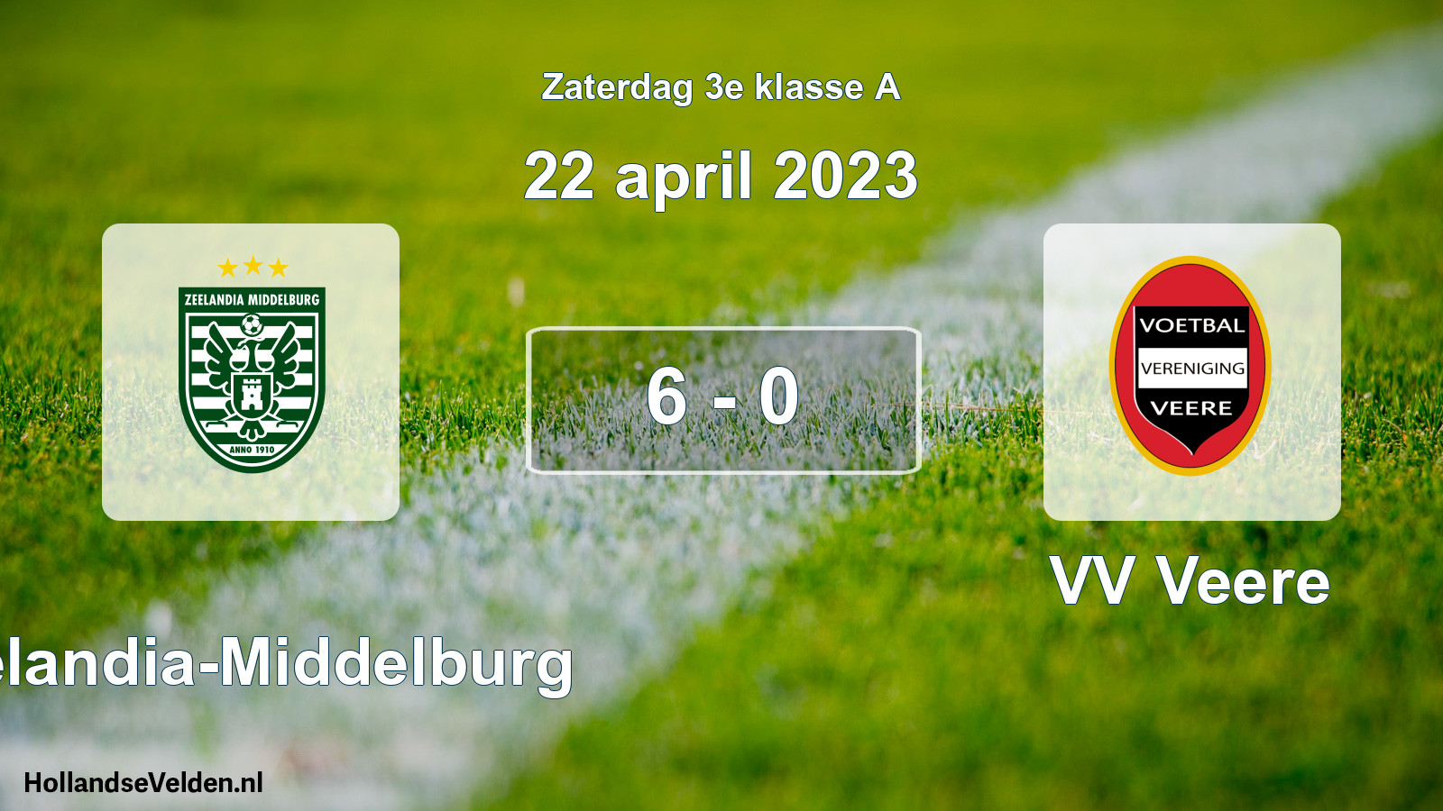 Total number of matches played: Zeelandia-Middelburg - VV Veere 6 - 0 (22 April 2023)