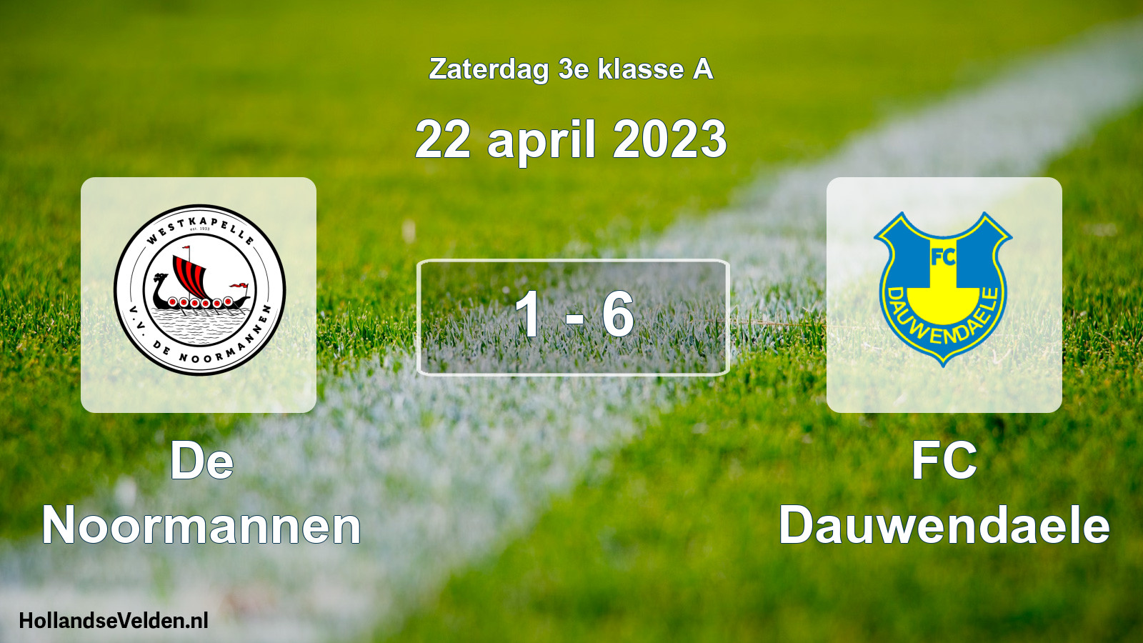 Total number of matches played: De Noormannen - FC Dauwendaele 1 - 6 (22 April 2023)