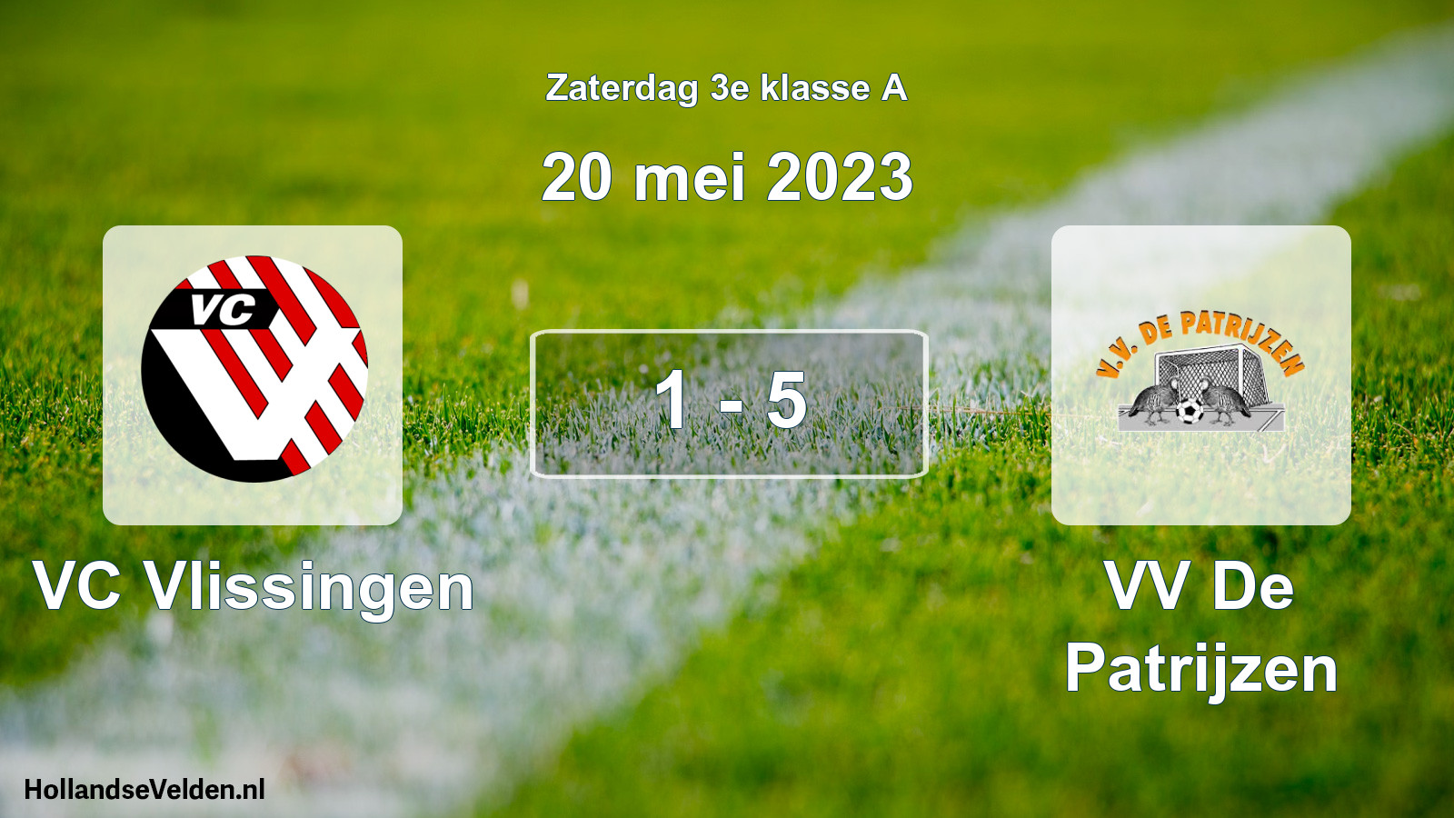 Total number of matches played: VC Vlissingen - VV De Patrijzen 1 - 5 (20 May 2023)