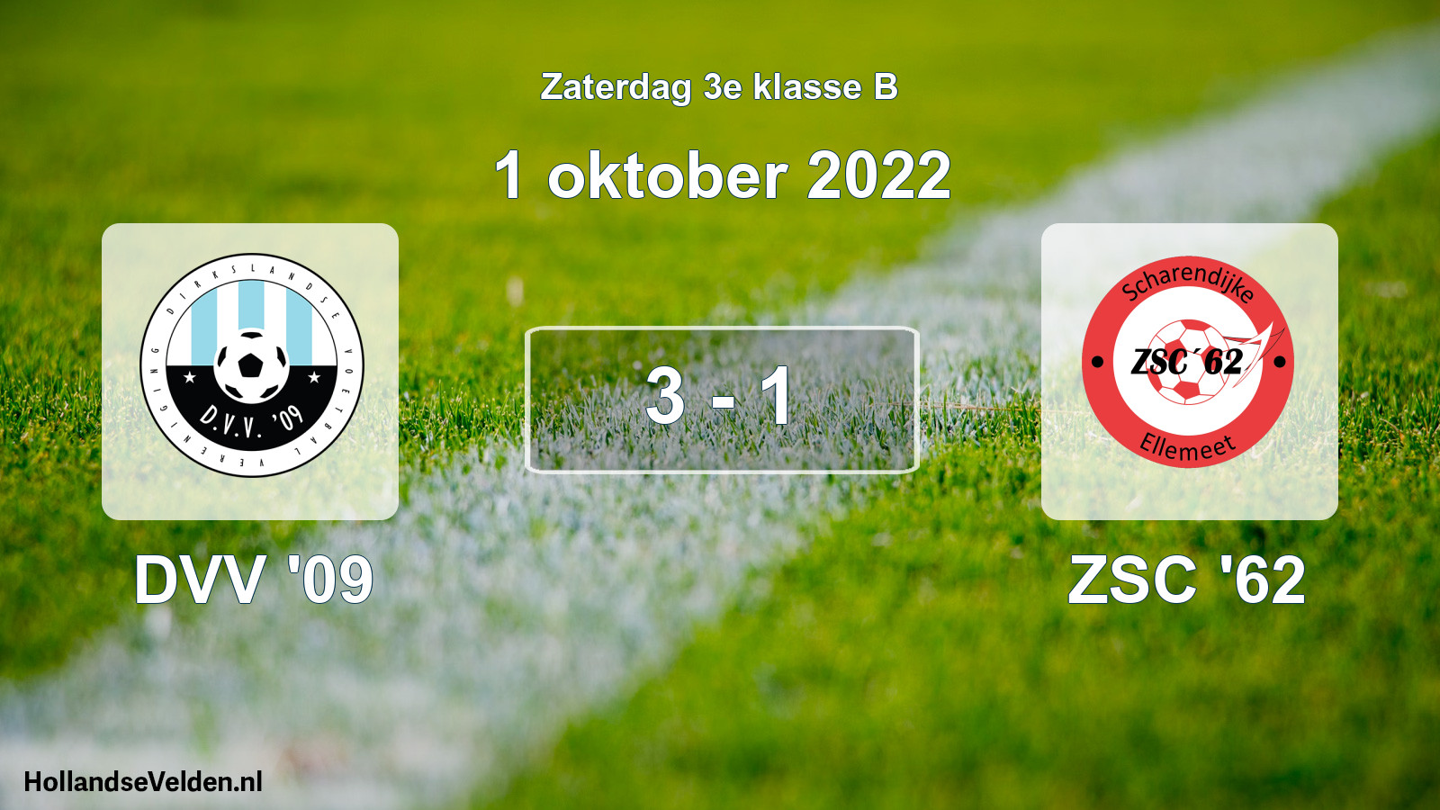 Total number of matches played: DVV '09 - ZSC '62 3 - 1 (1 October 2022)