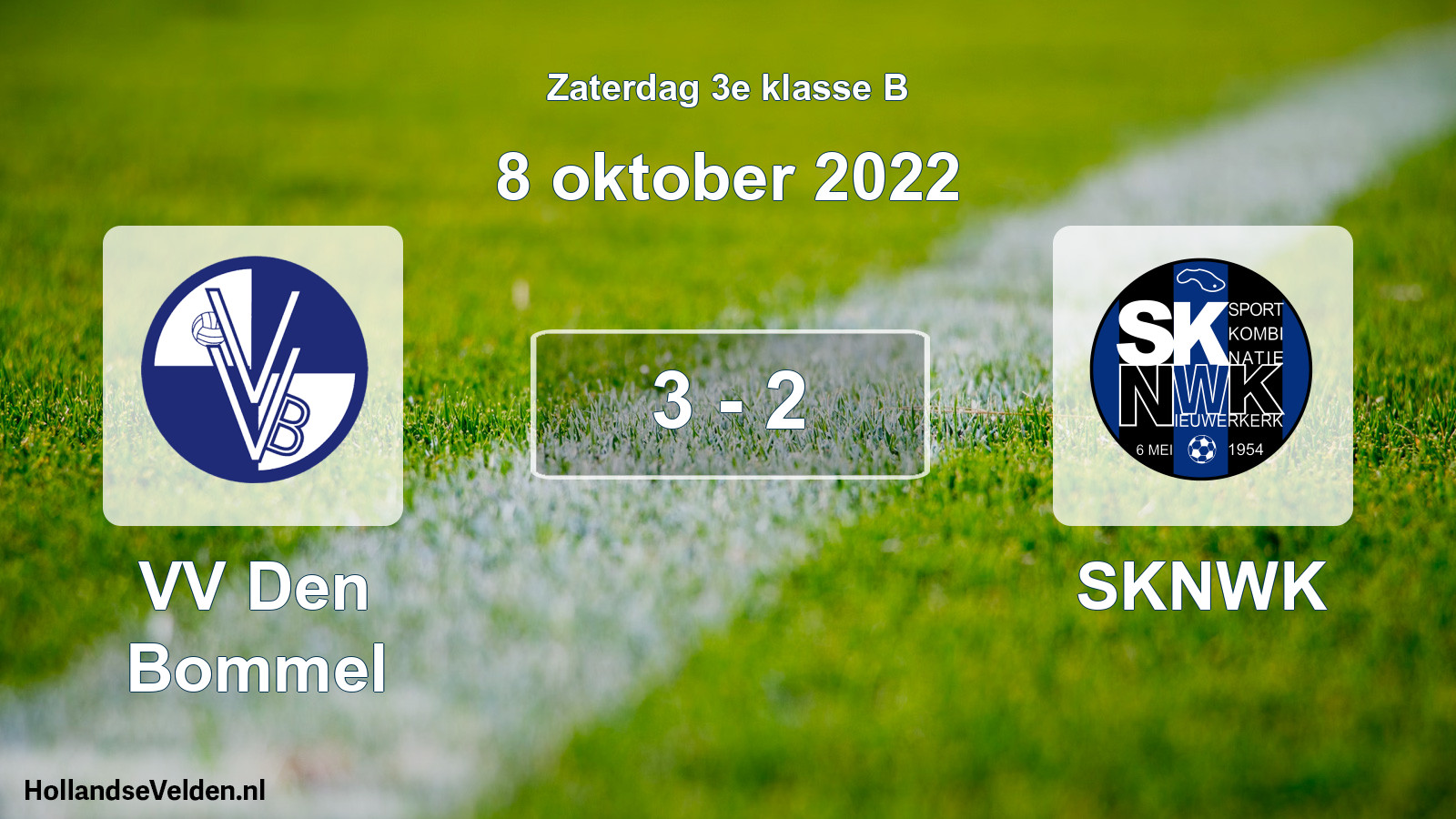 Total number of matches played: VV Den Bommel - SKNWK 3 - 2 (8 October 2022)