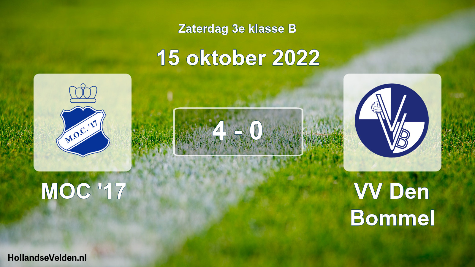 Total number of matches played: MOC '17 - VV Den Bommel 4 - 0 (15 October 2022)