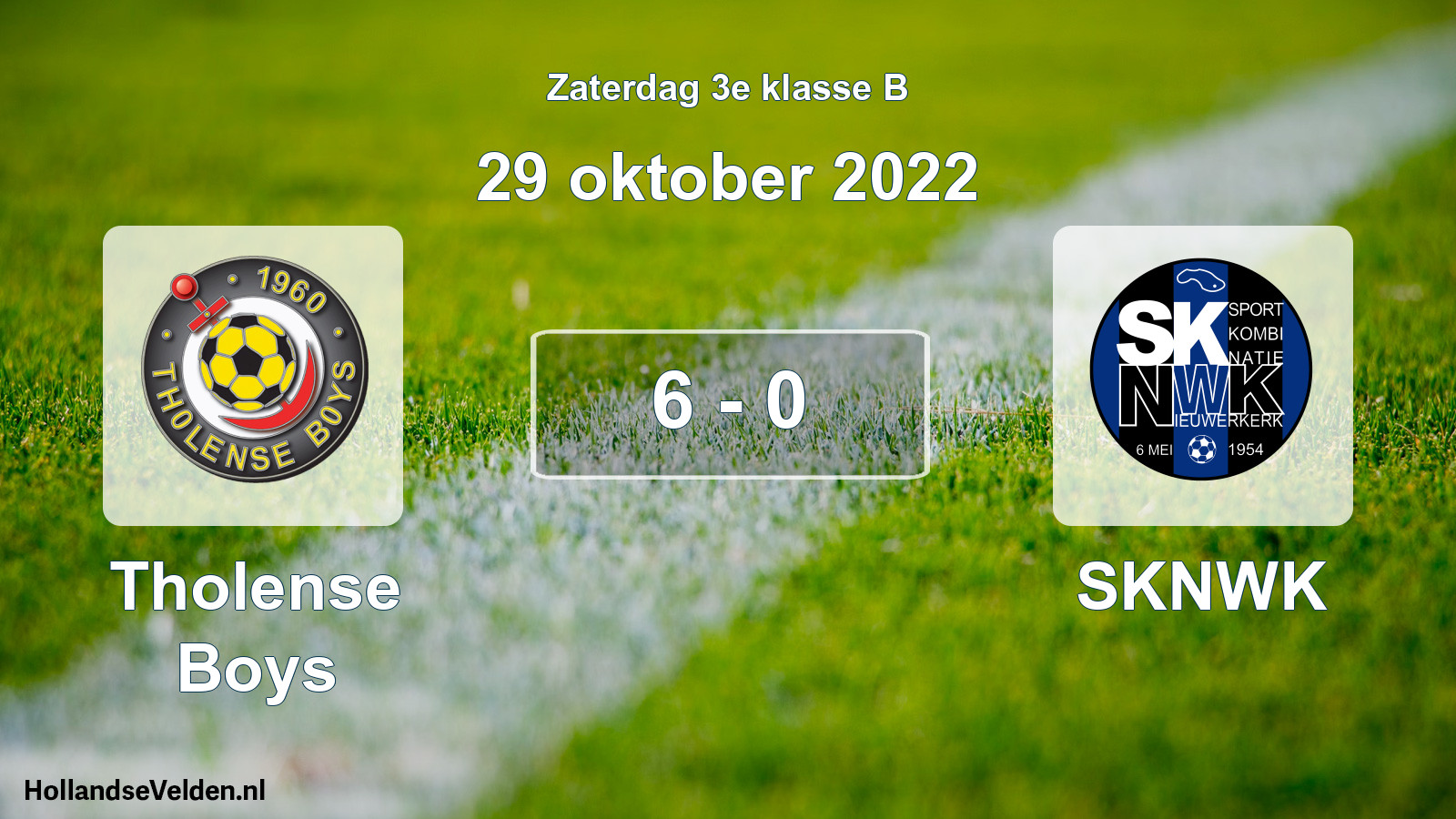 Total number of matches played: Tholense Boys - SKNWK 6 - 0 (29 October 2022)