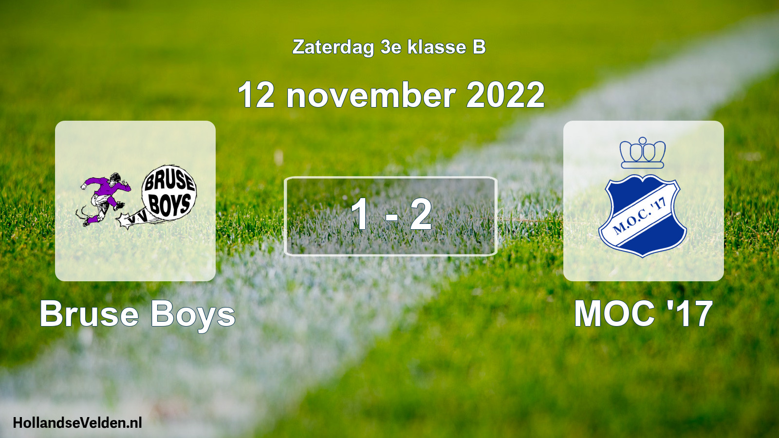Total number of matches played: Bruse Boys - MOC '17 1 - 2 (12 November 2022)