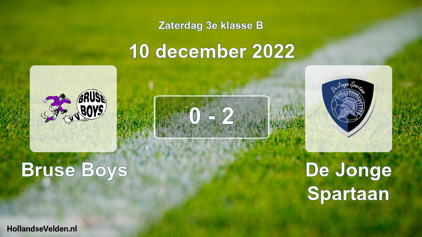 Total number of matches played: Bruse Boys - De Jonge Spartaan 0 - 2 (10 December 2022)