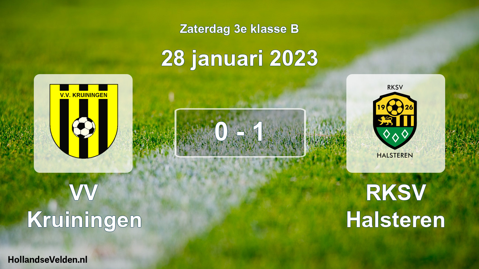 Total number of matches played: VV Kruiningen - RKSV Halsteren 0 - 1 (28 January 2023)