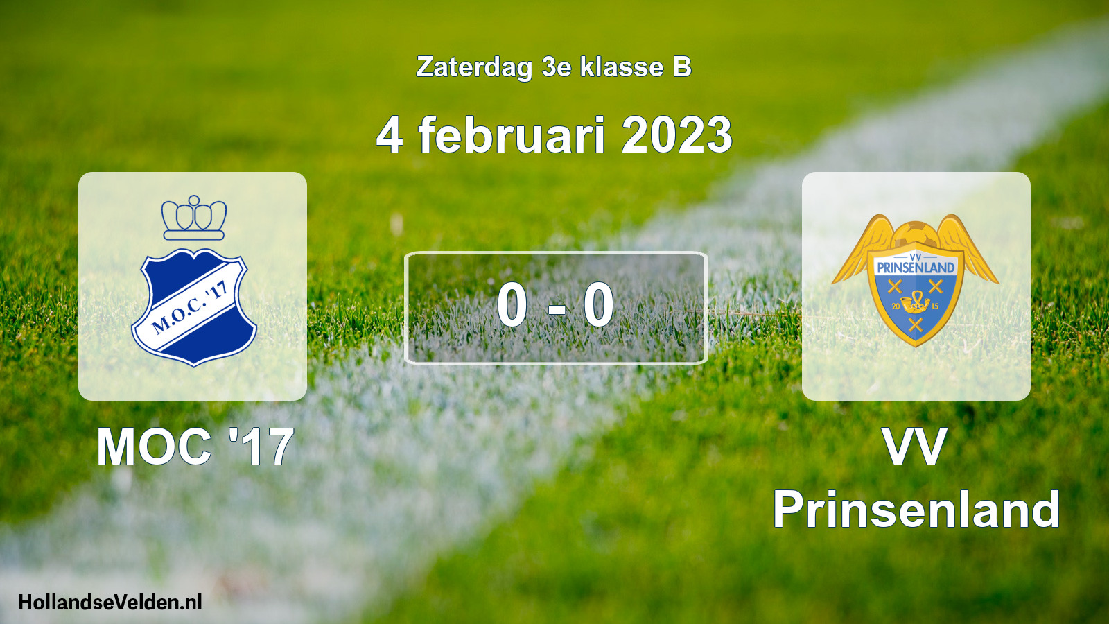 Total number of matches played: MOC '17 - VV Prinsenland 0 - 0 (4 February 2023)