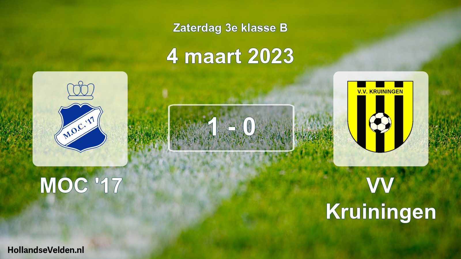 Total number of matches played: MOC '17 - VV Kruiningen 1 - 0 (4 March 2023)