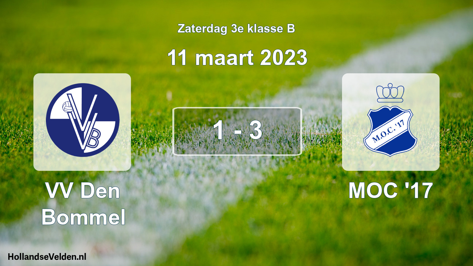 Total number of matches played: VV Den Bommel - MOC '17 1 - 3 (11 March 2023)
