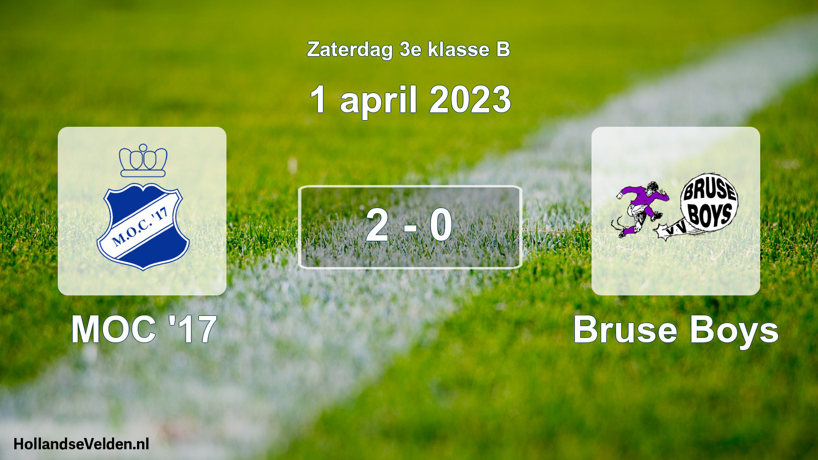 Total number of matches played: MOC '17 - Bruse Boys 2 - 0 (1 April 2023)