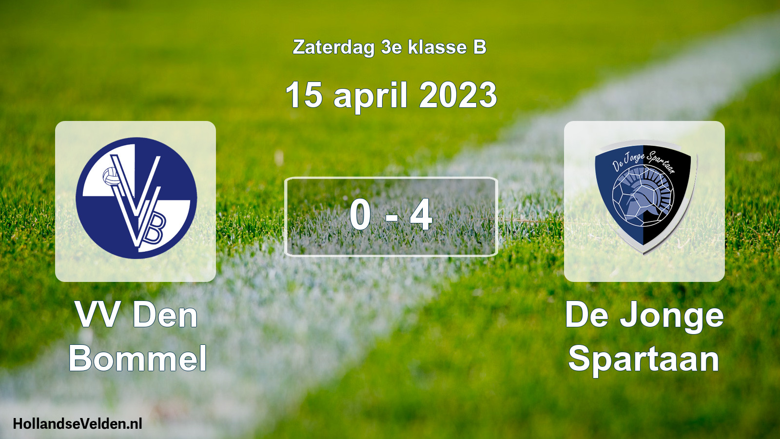 Total number of matches played: VV Den Bommel - De Jonge Spartaan 0 - 4 (15 April 2023)
