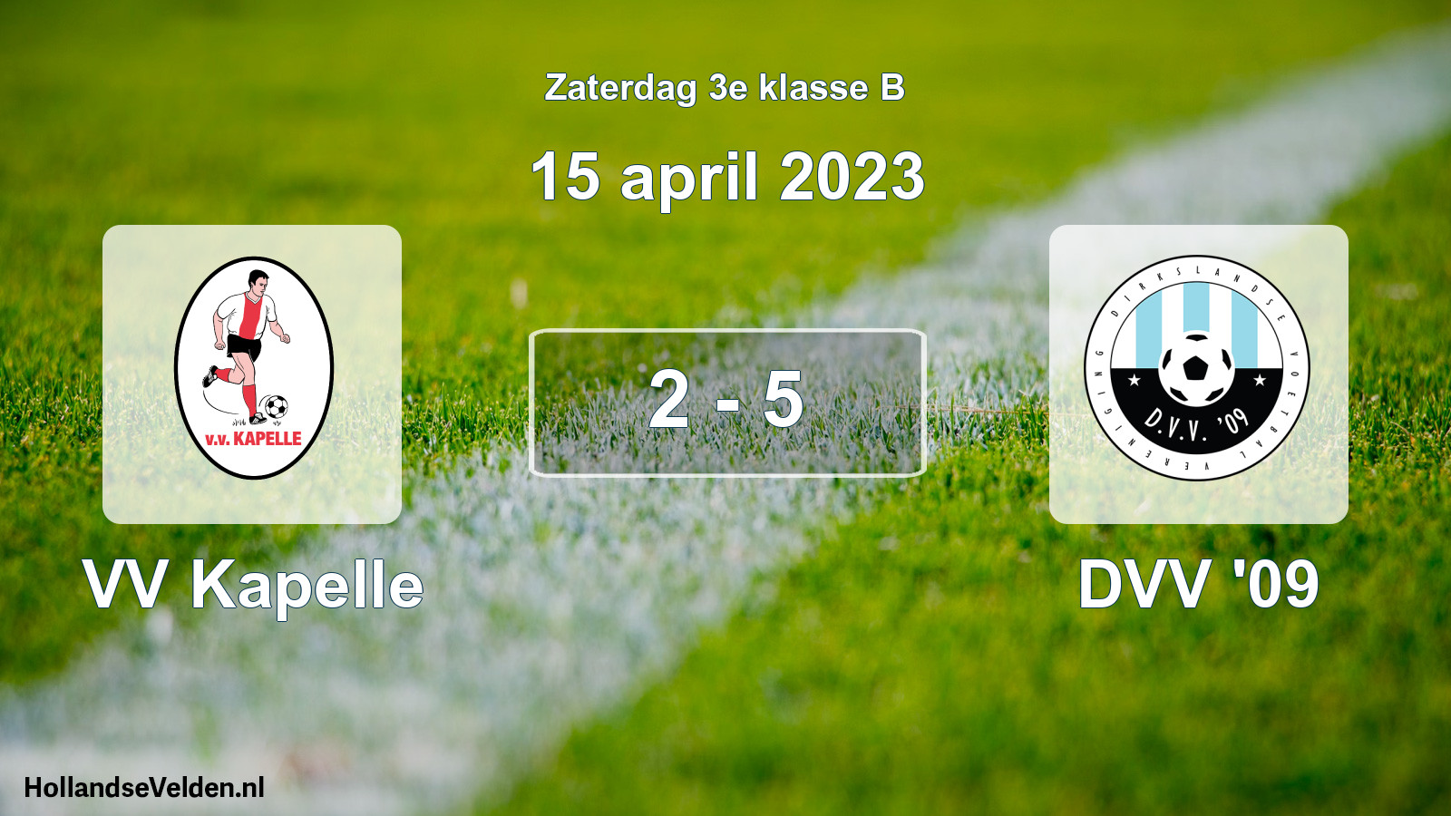 Total number of matches played: VV Kapelle - DVV '09 2 - 5 (15 April 2023)