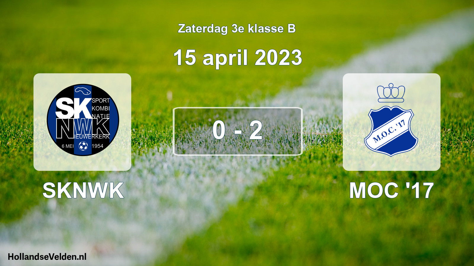 Total number of matches played: SKNWK - MOC '17 0 - 2 (15 April 2023)
