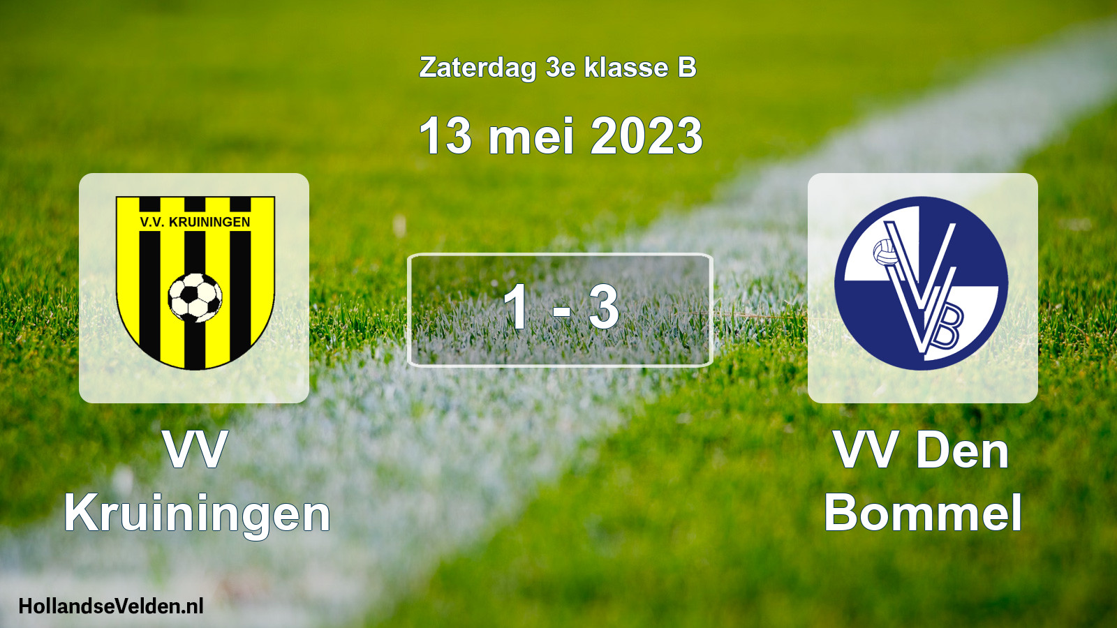 Total number of matches played: VV Kruiningen - VV Den Bommel 1 - 3 (13 May 2023)