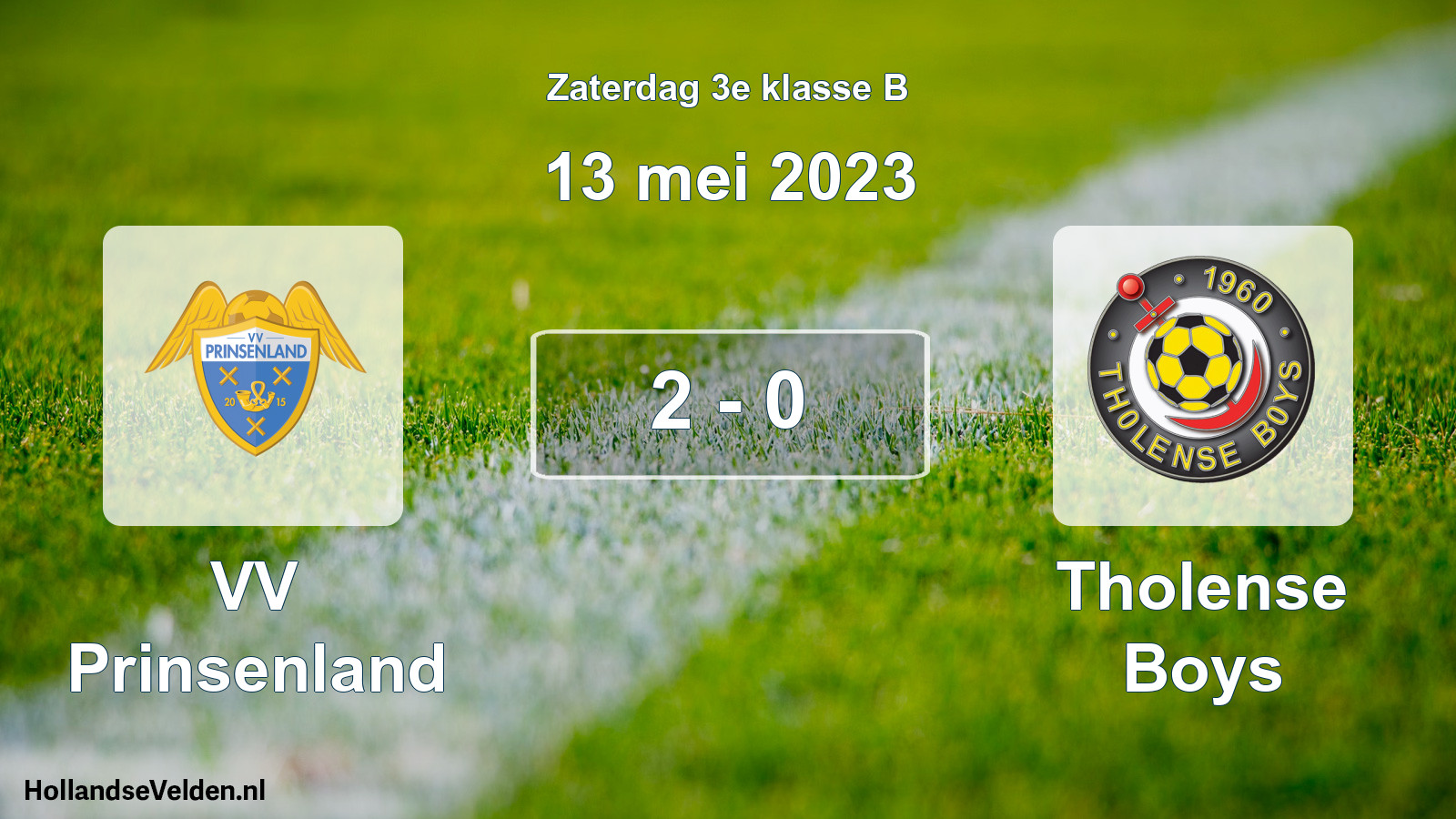 Total number of matches played: VV Prinsenland - Tholense Boys 2 - 0 (13 May 2023)