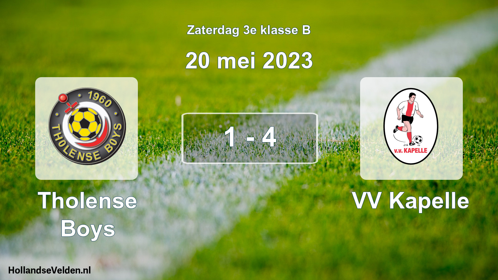 Total number of matches played: Tholense Boys - VV Kapelle 1 - 4 (20 May 2023)
