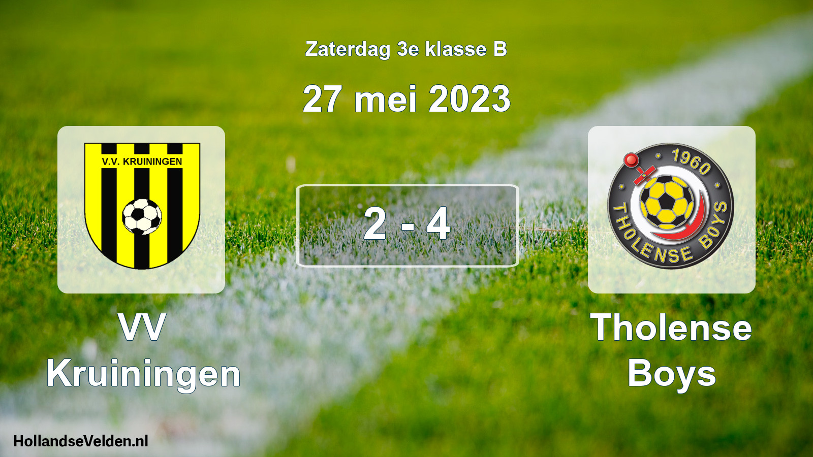 Total number of matches played: VV Kruiningen - Tholense Boys 2 - 4 (27 May 2023)