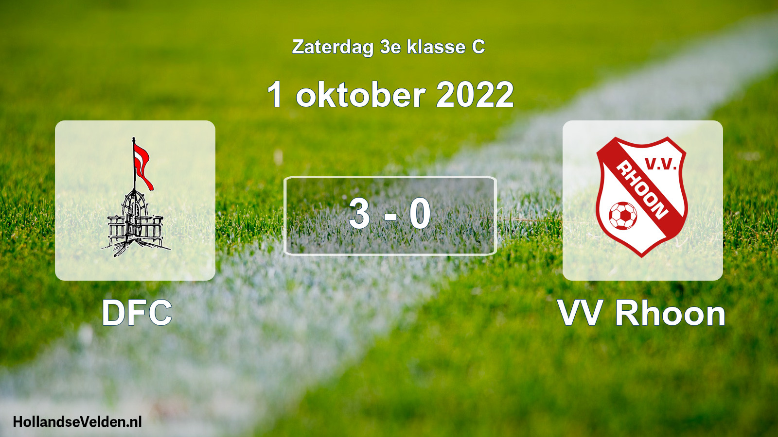 Total number of matches played: DFC - VV Rhoon 3 - 0 (1 October 2022)