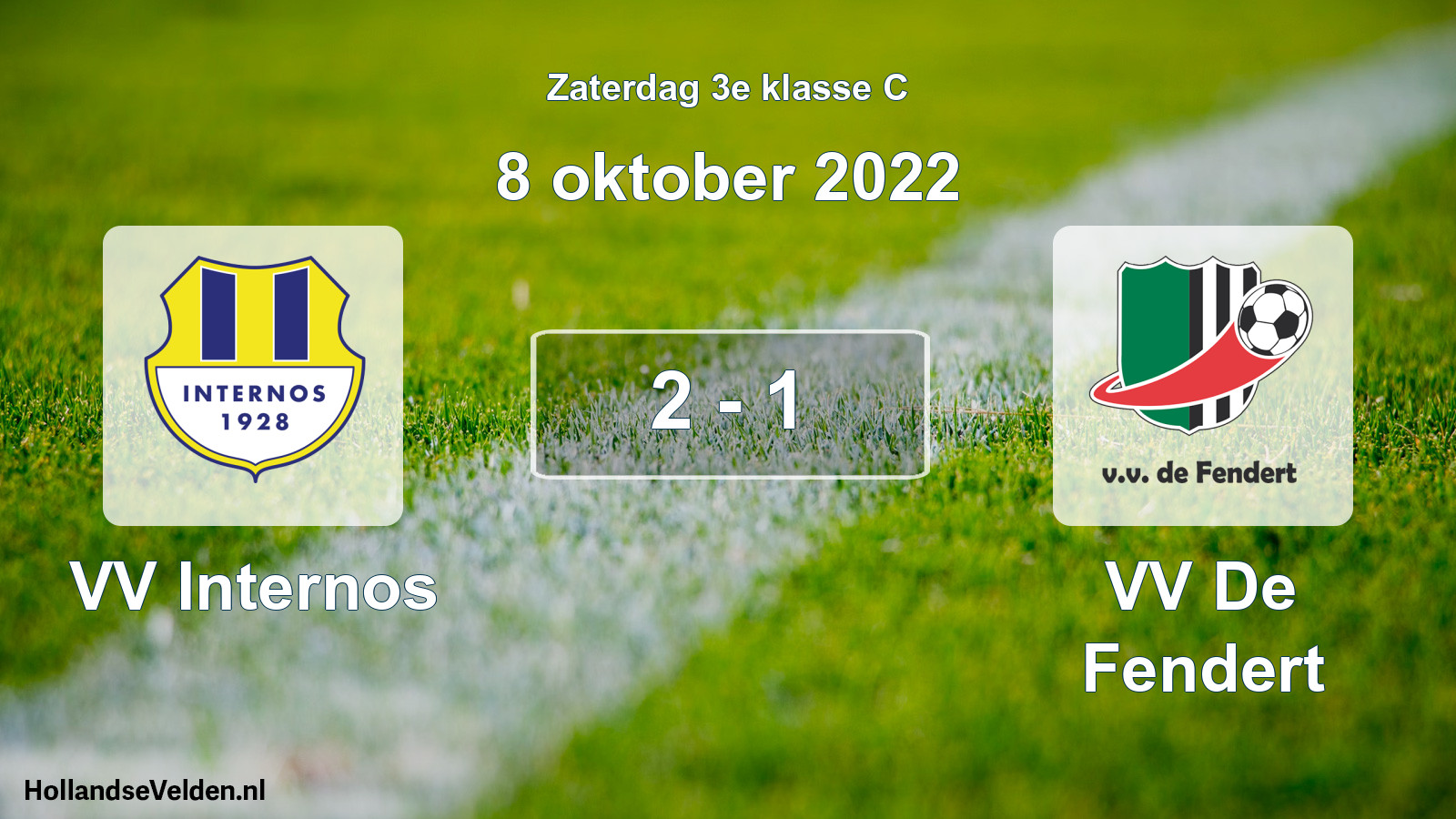 Total number of matches played: VV Internos - VV De Fendert 2 - 1 (8 October 2022)