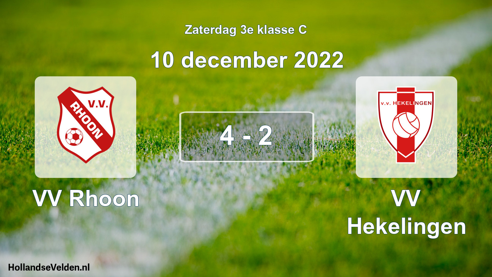 Total number of matches played: VV Rhoon - VV Hekelingen 4 - 2 (10 December 2022)
