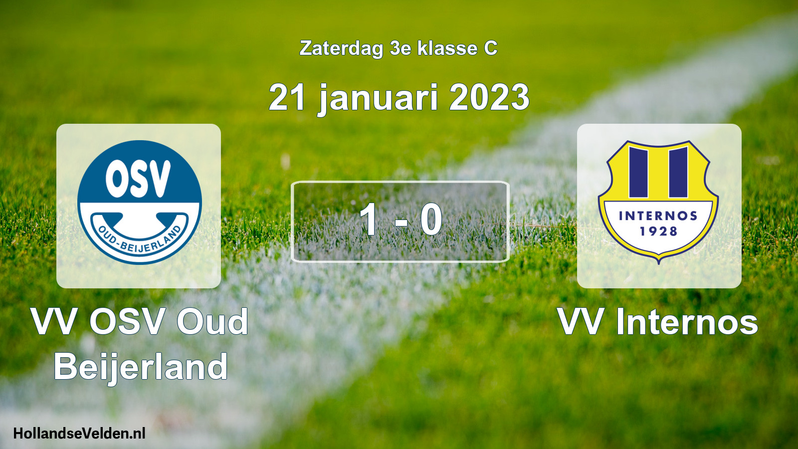 Total number of matches played: VV OSV Oud Beijerland - VV Internos 1 - 0 (21 January 2023)