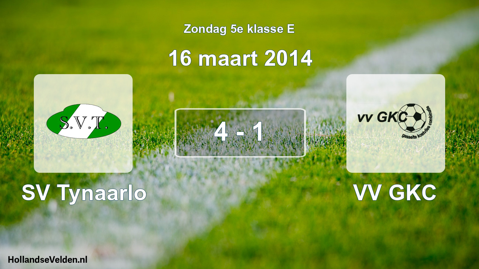 Total number of matches played: SV Tynaarlo - VV GKC 4 - 1 (16 March 2014)