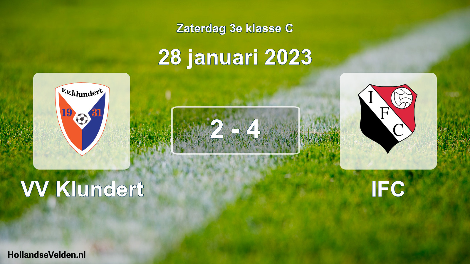 Total number of matches played: VV Klundert - IFC 2 - 4 (28 January 2023)
