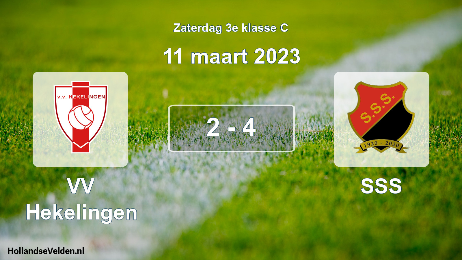 Total number of matches played: VV Hekelingen - SSS 2 - 4 (11 March 2023)