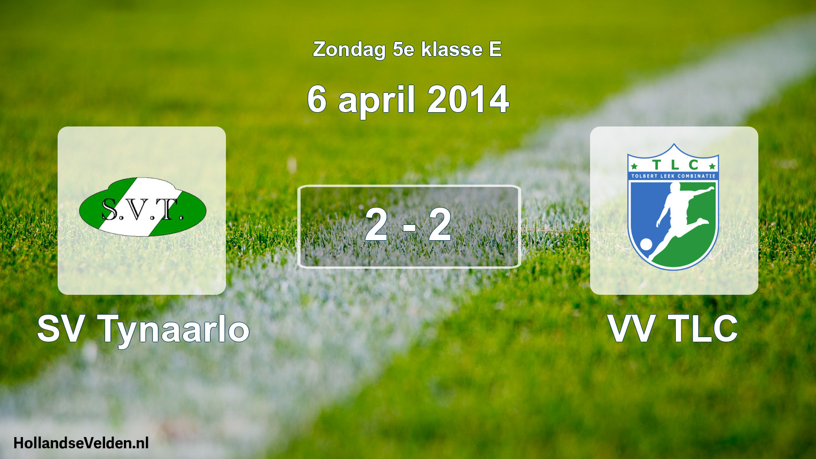 Total number of matches played: SV Tynaarlo - VV TLC 2 - 2 (6 April 2014)