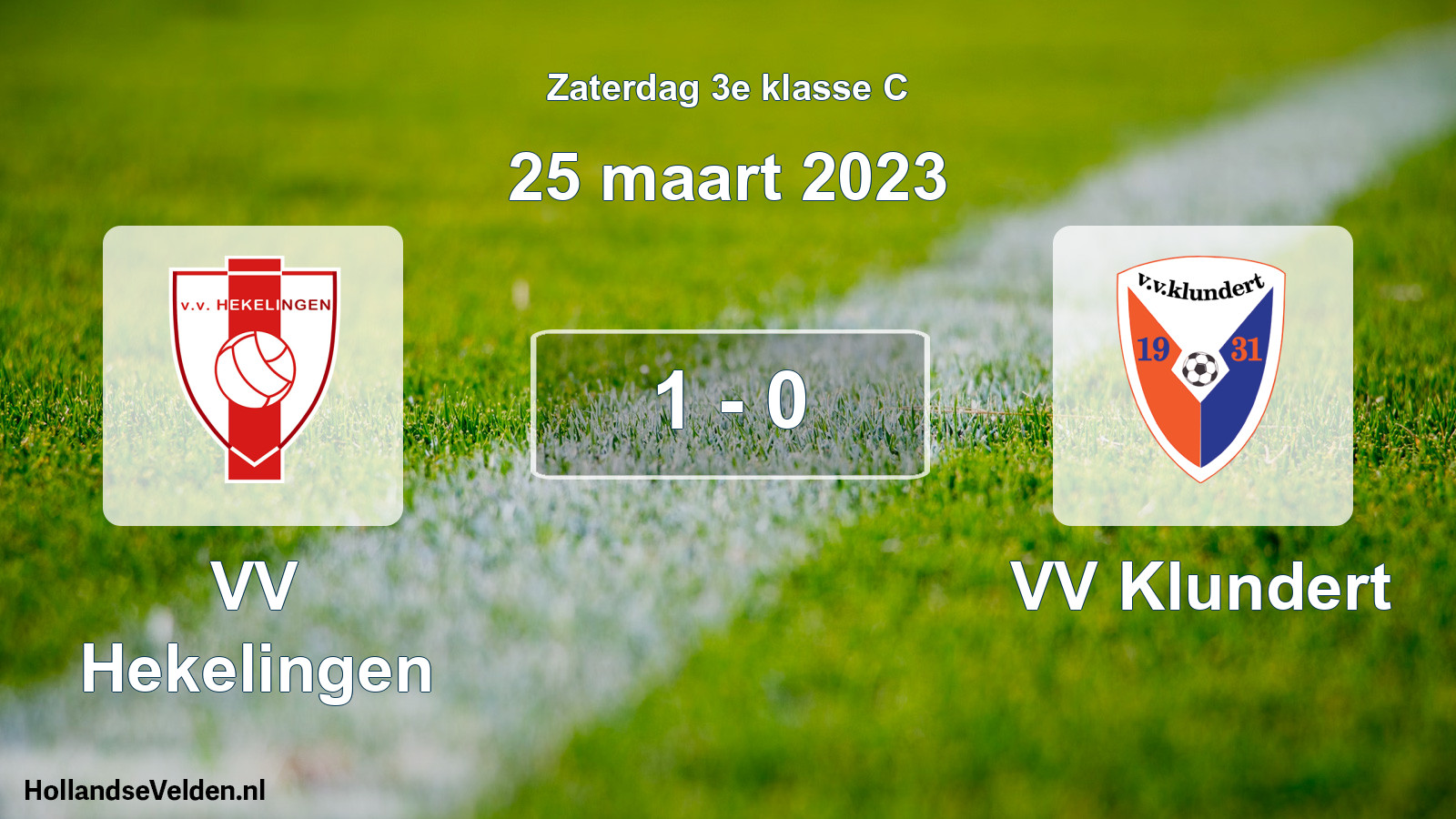 Total number of matches played: VV Hekelingen - VV Klundert 1 - 0 (25 March 2023)