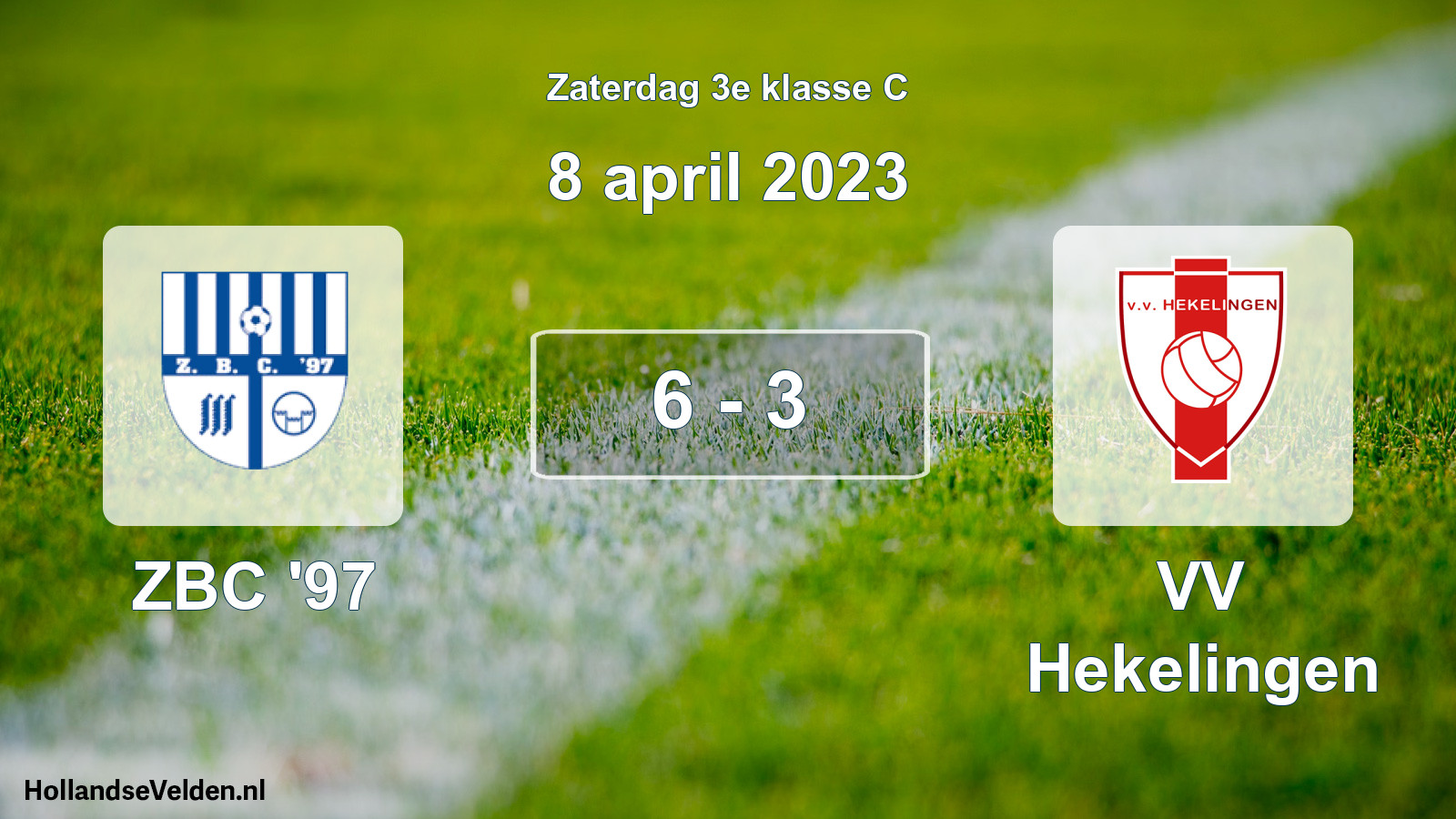 Total number of matches played: ZBC '97 - VV Hekelingen 6 - 3 (8 April 2023)