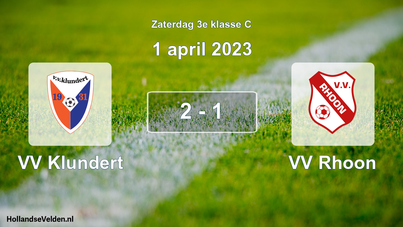 Total number of matches played: VV Klundert - VV Rhoon 2 - 1 (1 April 2023)