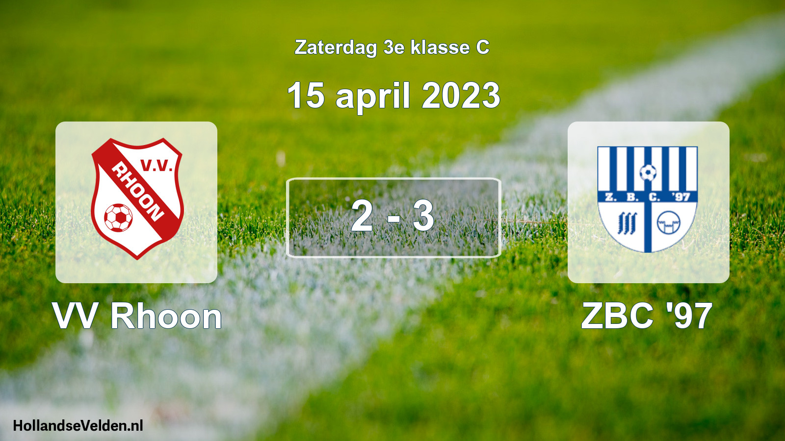 Total number of matches played: VV Rhoon - ZBC '97 2 - 3 (15 April 2023)