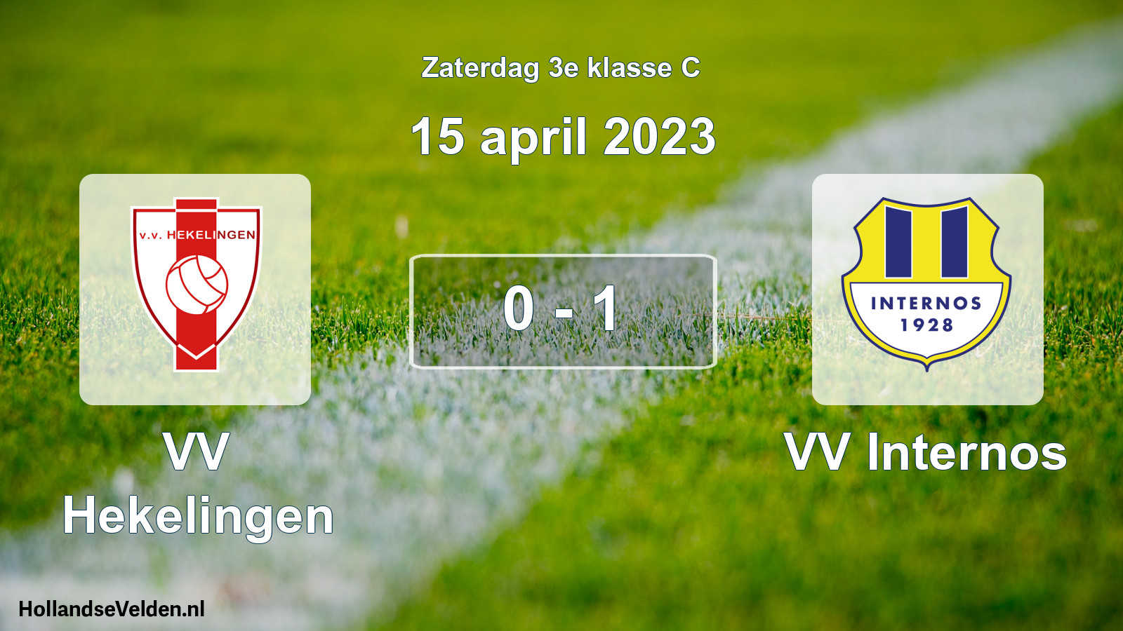 Total number of matches played: VV Hekelingen - VV Internos 0 - 1 (15 April 2023)