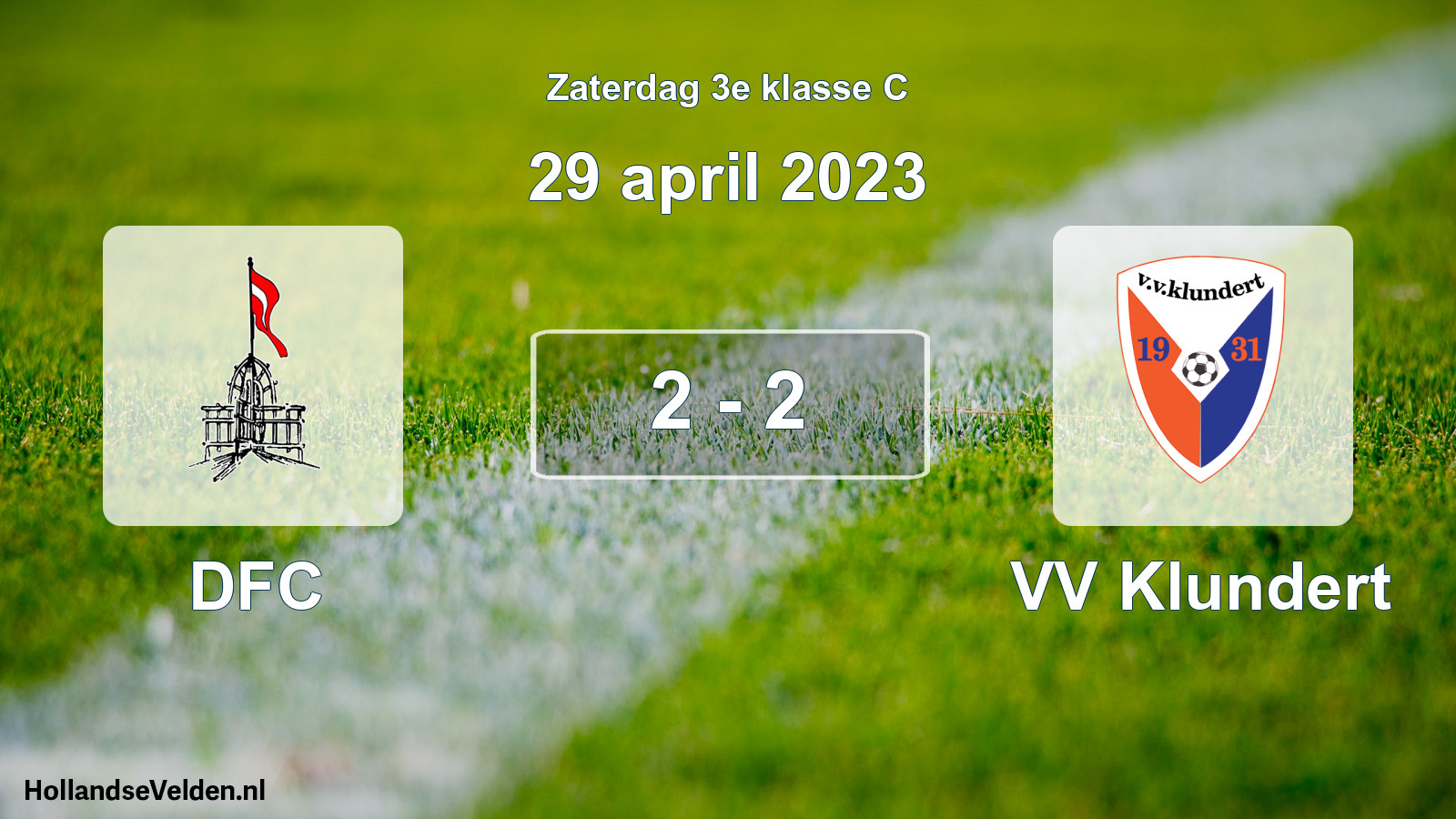 Total number of matches played: DFC - VV Klundert 2 - 2 (29 April 2023)