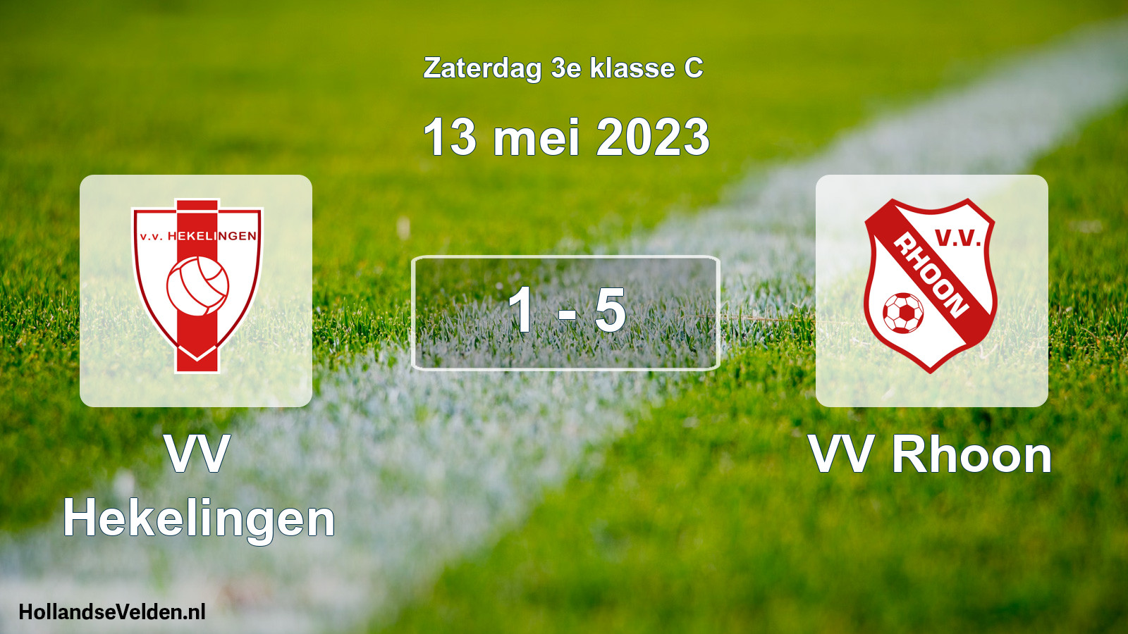 Total number of matches played: VV Hekelingen - VV Rhoon 1 - 5 (13 May 2023)