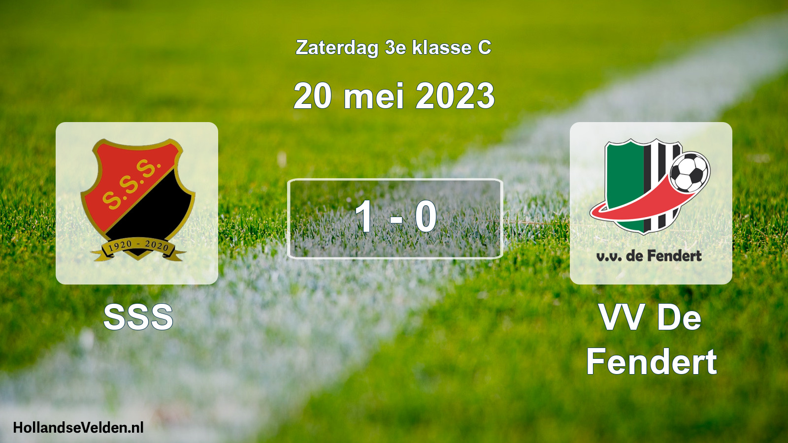 Total number of matches played: SSS - VV De Fendert 1 - 0 (20 May 2023)
