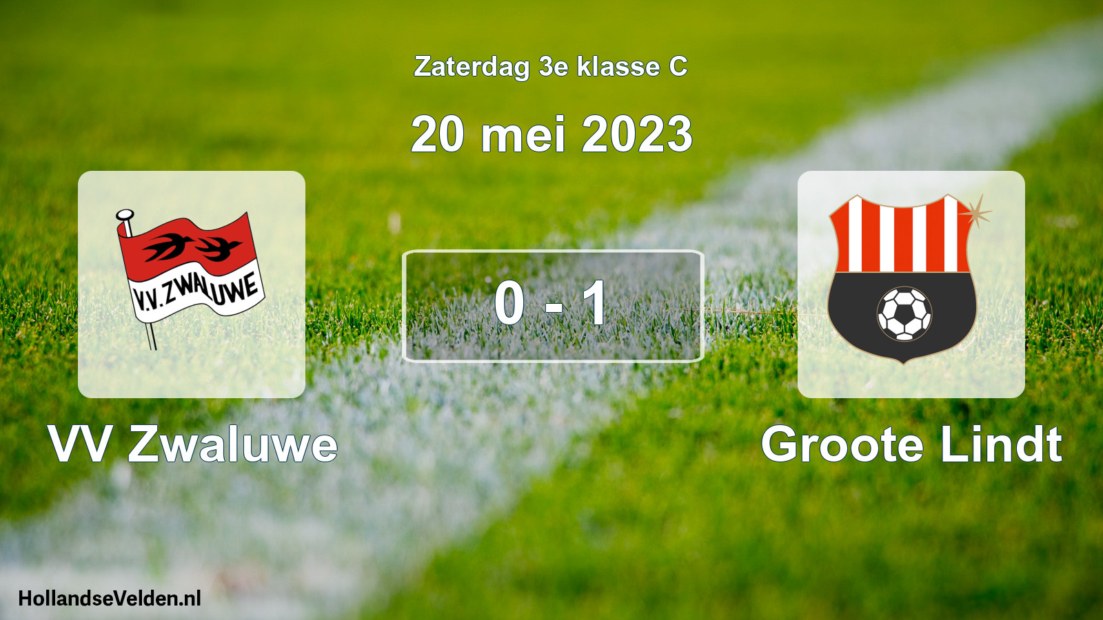 Total number of matches played: VV Zwaluwe - Groote Lindt 0 - 1 (20 May 2023)