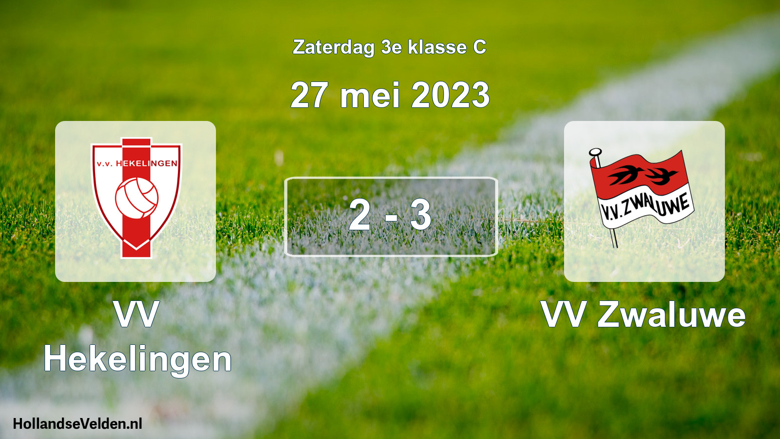 Total number of matches played: VV Hekelingen - VV Zwaluwe 2 - 3 (27 May 2023)