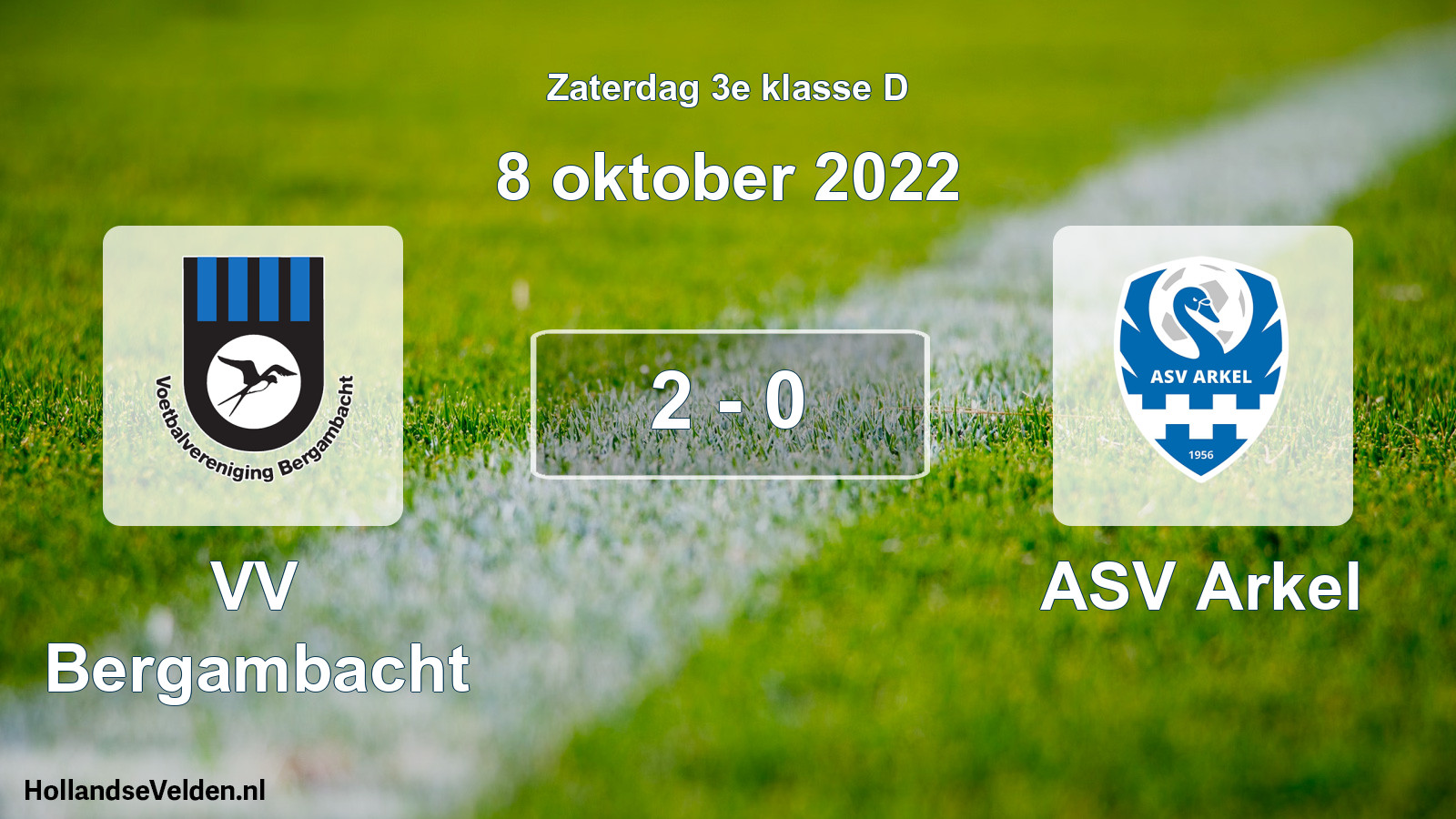 Total number of matches played: VV Bergambacht - ASV Arkel 2 - 0 (8 October 2022)