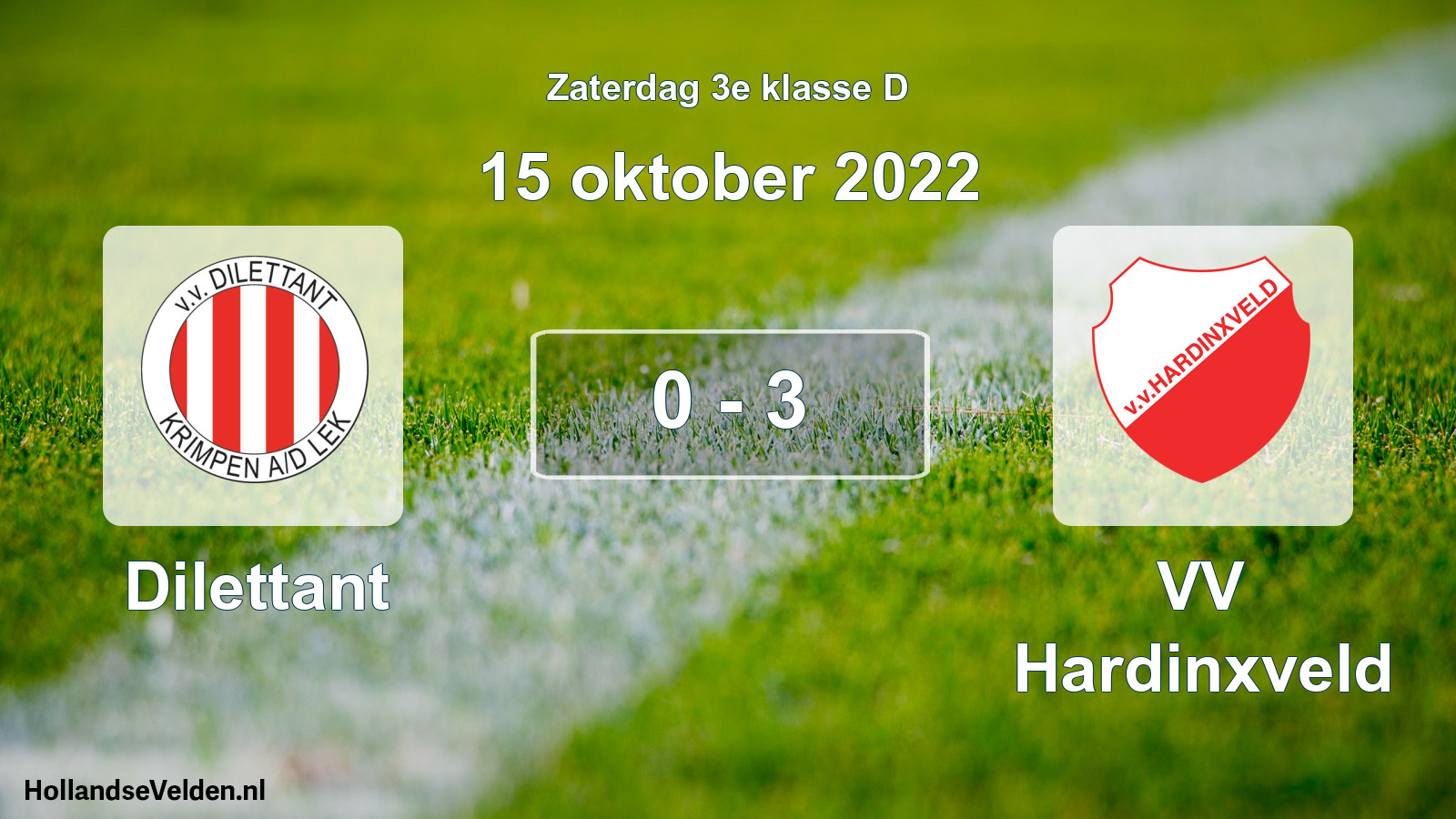 Total number of matches played: Dilettant - VV Hardinxveld 0 - 3 (15 October 2022)
